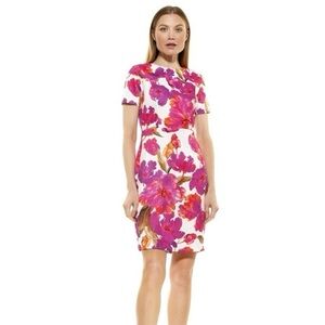 Alexia Admor Scuba Midi Floral Dress Size 10